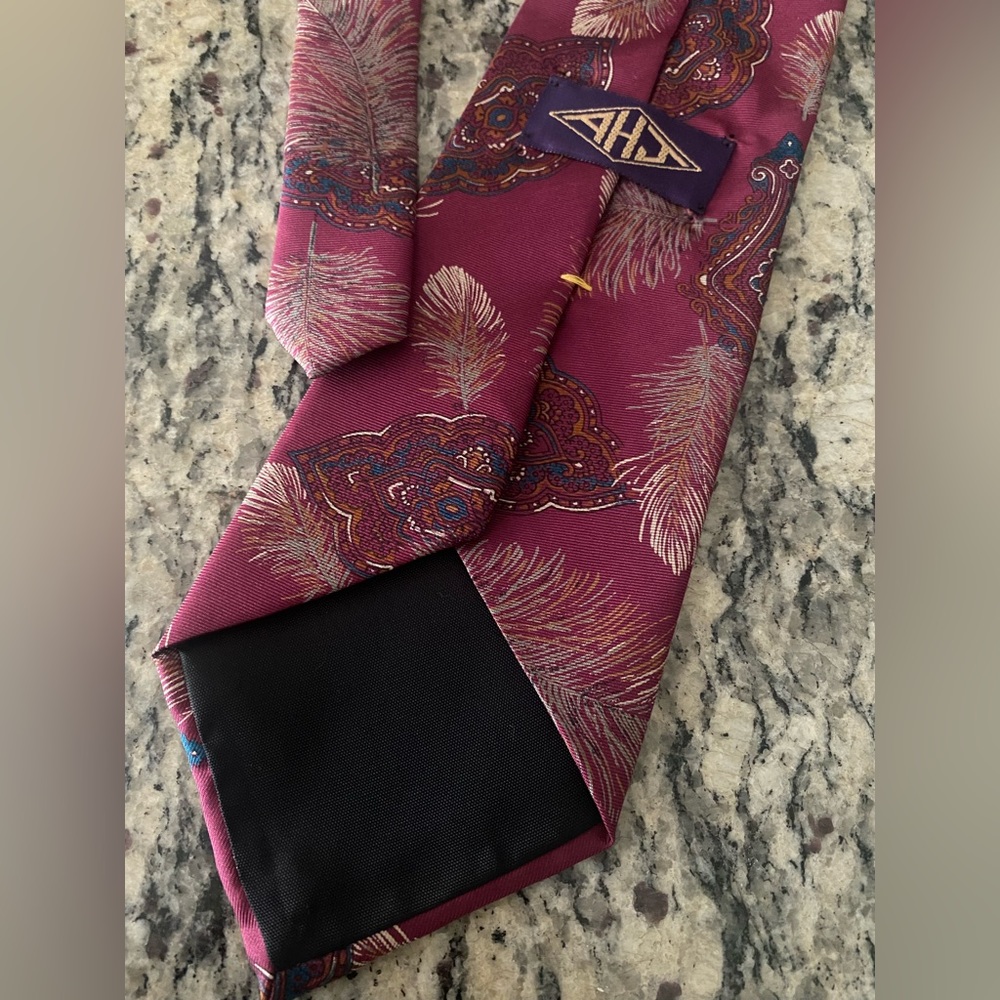 Vintage AHJ Men's Tie